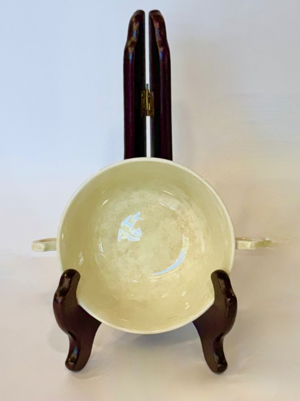 Vintage 1940 Ridgways Renaissance Old Ivory Ware Cream Soup Bowl, Embossed